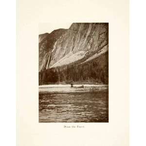  1911 Print Man Canoe Fraser River British Columbia Canada 
