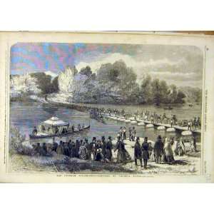  1853 Chobham Encampent Pontoons Virginia Water Print