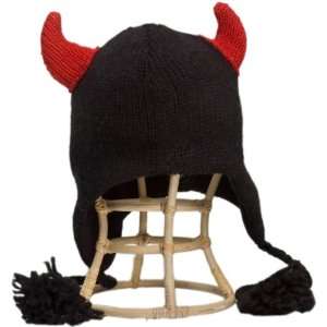  Hat Animal Character 100% Wool with Fleece red Devil 