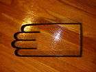 Antique Old Folk Art Hand Shaped United Shoe Co. Metal Leather Cutter 