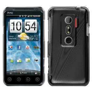   Faceplate/Snap On) Cell Phone Case for HTC EVO 3D Sprint   Black Cell