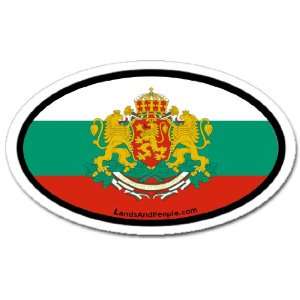 Bulgaria Flag Car Bumper Sticker Decal Oval