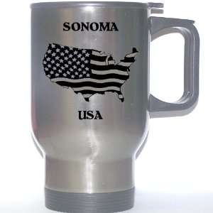  US Flag   Sonoma, California (CA) Stainless Steel Mug 