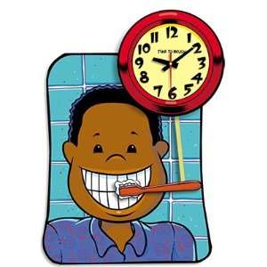  Time to Brush Clock   Boy (African American)