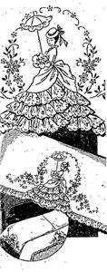 5264 Embroidery Pattern Victorian Lady for Pillow Cases  