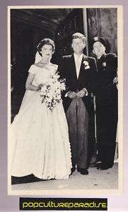 JOHN F. KENNEDY & JACQUELINE Wedding 60s EXHIBIT CARD  