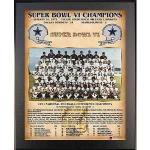  Healy Dallas Cowboys Super Bowl Vi Champions Team Picture 