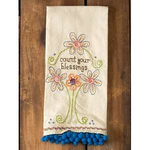  Natural Life Linen Hand Towel   Count Your Blessings: Home 