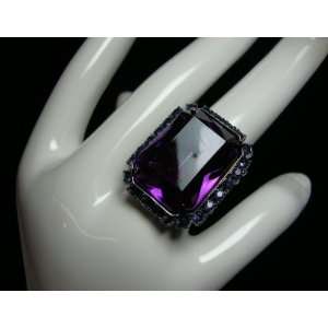  NEW Large Purple Cocktail Ring, Limited.: Beauty
