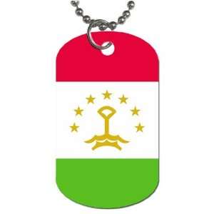 Tajikistan Flag Dog Tag