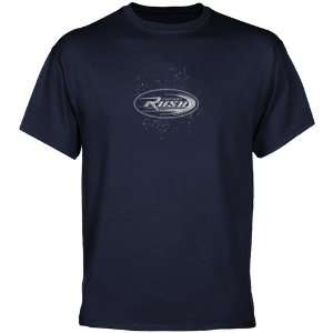  Chicago Rush Navy Blue Scribble Sketch T shirt Sports 