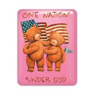   Pink One Nation Under God Teddy Bears with US Flag 