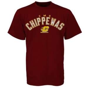   Michigan Chippewas Maroon Cobra T shirt (X Large)