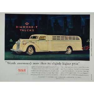  1936 Ad Vintage Diamond T Truck Yellow 1 1/2 Ton Price 