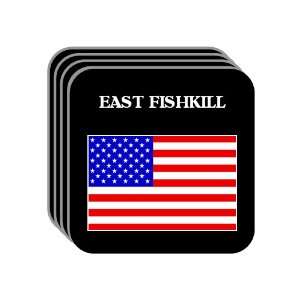 US Flag   East Fishkill, New York (NY) Set of 4 Mini Mousepad Coasters