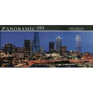    Panoramic 350 Piece Puzzle Downtown Dallas Texas: Toys & Games