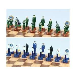  Air Force And Army Chess Set, King3 1/4 inch Toys 