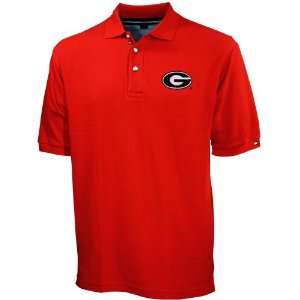 Tommy Hilfiger Georgia Bulldogs Red Pique Polo: Sports 