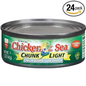 Chicken Of The Sea Tuna Chunk Light In Water Low Sodium 24 Case 5 