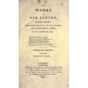  The Works Of Ben Jonson Ben Jonson Books