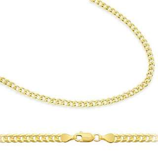 14k Yellow Gold Cuban Curb Chain Necklace 2.4mm 16  