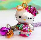 HELLO KITTY SANRIO cell phone charm figure key ring ornament BLING 