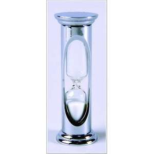   Minute Silver Chrome Metal Sand Hourglass Timer