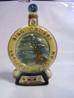 Jim Beam Bottle Bing Crosby National Pro Am 1970 Golf  