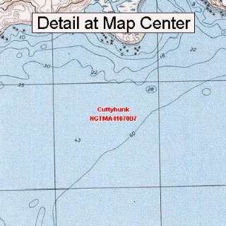  USGS Topographic Quadrangle Map   Cuttyhunk, Massachusetts 