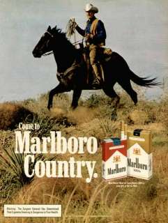 MARLBORO MAN COWBOY IN 1981 MARLBORO CIGARETTES AD  