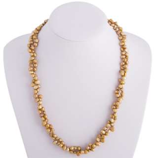 Freshwater Green or Brown Pearls 46 Endless Necklace  
