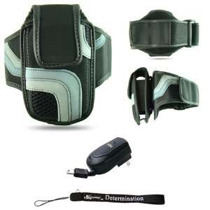  Black Adjustable Deluxe Sportband / Workout Armband with 
