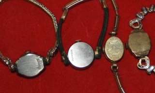   Ladies Wristwatches 3 Bulova & 1 Gruen Precision 17 Jewel  