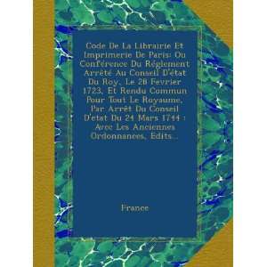  Code De La Librairie Et Imprimerie De Paris Ou 
