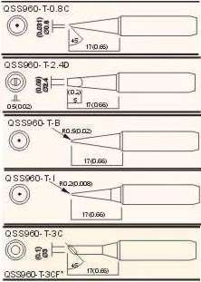 Soldering Tip Kit for QK936A, SD 04B, SD 06, AT201D Etc  