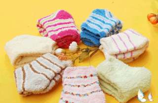 pair x New Women Girl Winter Soft Warm Fuzzy Thick Towel Socks