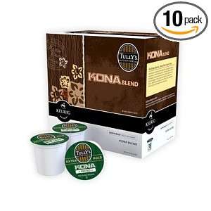 Tullys Coffee Kona Blend Coffee K Cups Grocery & Gourmet Food