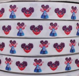 Wholesale 125mm Sesame Street Abby Cadabby print grosgrain ribbon 5 