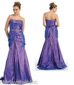 Womens Long Strapless Bridesmaid Prom Dress Evening Gown many colors 
