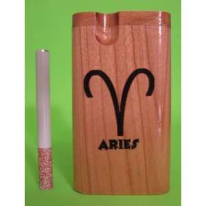  NEW Tall Zodiac Aries Tobacco Dugout with Cigarette style 