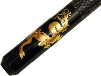   Black/Golden Dragon DDRG Billiard/Pool Cue Stick & FREE CASE  