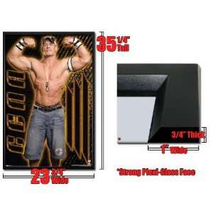    Framed Wwe John Cena Flex Muscles Poster Fr9385: Home & Kitchen