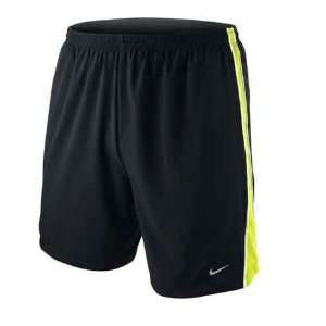 Nike Men 7 Tempo 2 In 1 Dri Fit Running Shorts Black Size 