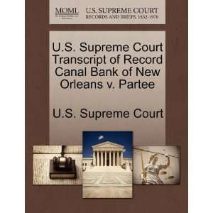  U.S. Supreme Court Transcript of Record Canal Bank of New 