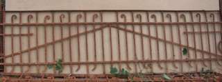 Antique Wrought Iron Railing   9.75 feet wide x 28  