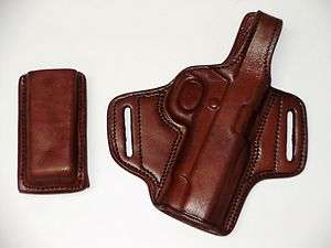 Kimber Pro 1911 4 barrel brown leather holster single magazine 