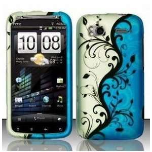   and White Background with Black Vines Flowers Hard Case Electronics