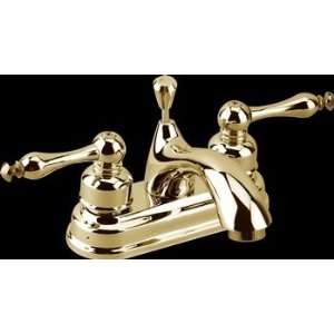  Faucets, Bright Brass Raised Base Centerset Faucet, 4 