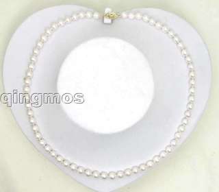 AAA 7MM SALTWATER PEARL NECKLACE & 14K GOLD CLasp  