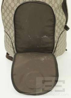 Gucci Beige & Brown GG Plus Monogram Canvas Interlocking G Backpack 
